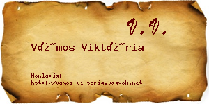 Vámos Viktória névjegykártya